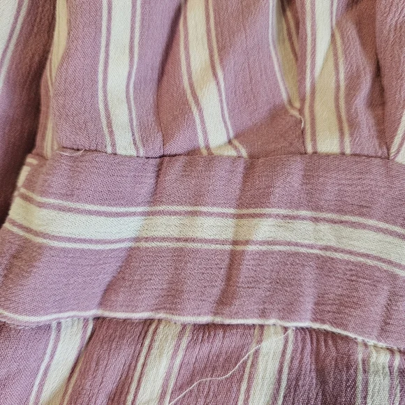 Lulus Striped Button-Front Maxi Dress in Lavender/Pink and White - Picture 15 of 15